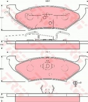 Гальмівні колодки, дискові TRW GDB4045 (фото 1)