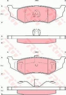 Гальмівні колодки, дискові TRW GDB4119 (фото 1)