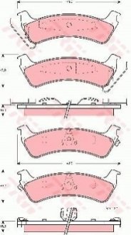 Гальмівні колодки, дискові TRW GDB4124 (фото 1)