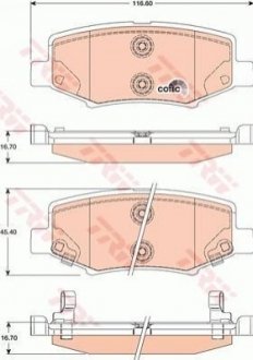 Гальмівні колодки, дискові TRW GDB4145 (фото 1)