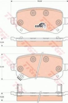 Колодки тормозные дисковые COTEC TRW GDB4176 (фото 1)