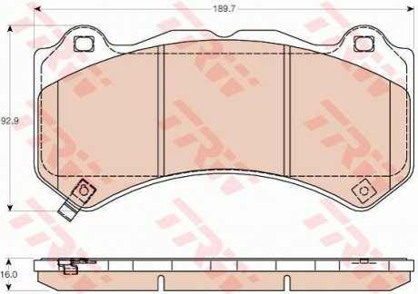Гальмівні колодки, дискові TRW GDB4450 (фото 1)