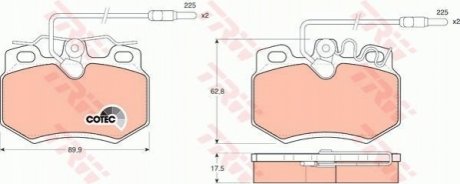 Гальмівні колодки, дискові TRW GDB446 (фото 1)