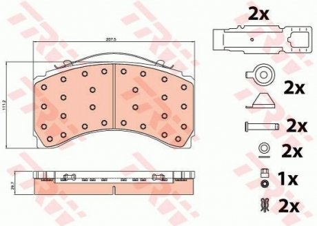 Гальмівні колодки, дискові TRW GDB5117 (фото 1)