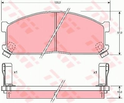 Гальмівні колодки, дискові TRW GDB737 (фото 1)