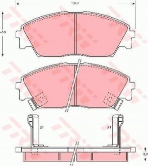 Гальмівні колодки, дискові TRW GDB763 (фото 1)