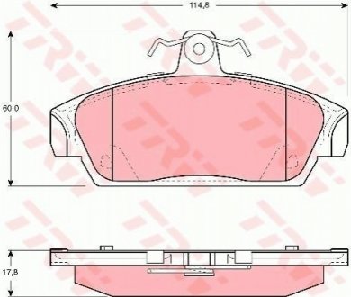 Гальмівні колодки, дискові TRW GDB859 (фото 1)