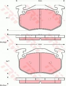Гальмівні колодки, дискові TRW GDB905 (фото 1)