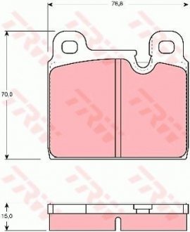 Гальмівні колодки, дискове гальмо (набір) TRW GDB918 (фото 1)