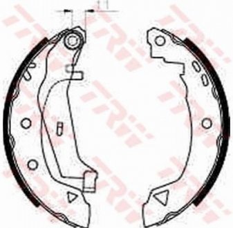 Гальмівні колодки, барабанные TRW GS8240 (фото 1)