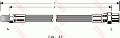 Гальмівний шланг TRW PHB112 (фото 1)