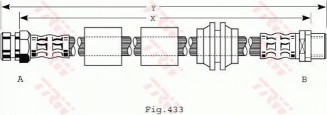 Гальмівний шланг TRW PHB440 (фото 1)