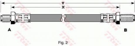 Гальмівний шланг TRW PHC205 (фото 1)