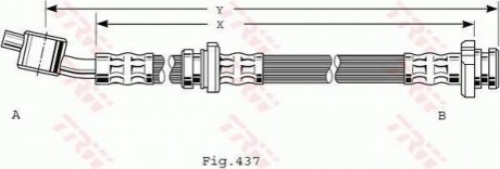 Шланг тормозной NISSAN Almera TRW PHD481 (фото 1)