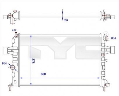 Теплообмінник TYC 7250038R (фото 1)