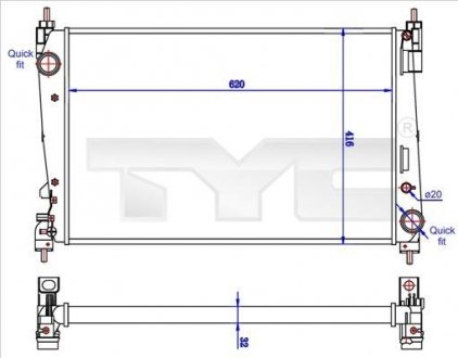 Теплообмінник TYC 7250042R (фото 1)