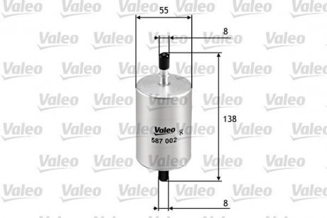 Фільтр палива Valeo 587002 (фото 1)