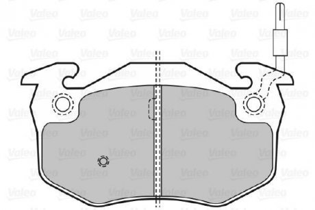 Гальмівні колодки, дискове гальмо (набір) Valeo 598396 (фото 1)