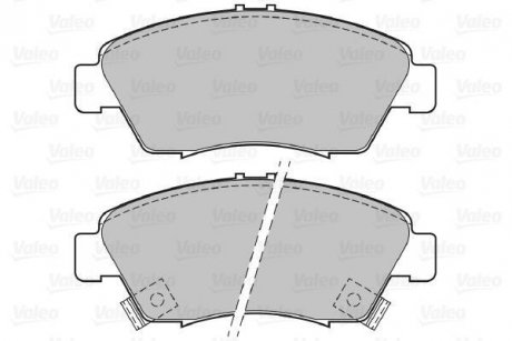 Гальмівні колодки, дискове гальмо (набір) Valeo 598494 (фото 1)
