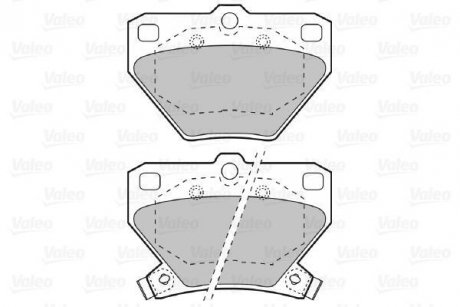 Гальмівні колодки, дискове гальмо (набір) Valeo 598577 (фото 1)