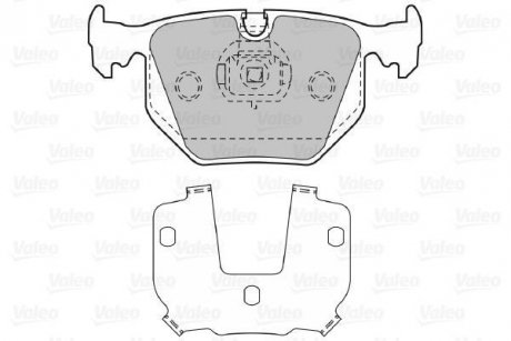 Гальмівні колодки, дискове гальмо (набір) Valeo 598580 (фото 1)