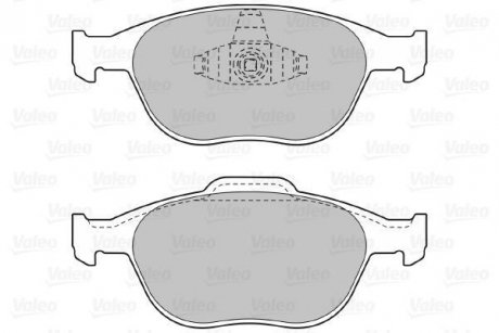 Гальмівні колодки, дискове гальмо (набір) Valeo 598639 (фото 1)