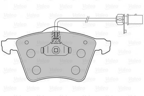 Гальмівні колодки, дискове гальмо (набір) Valeo 598801 (фото 1)