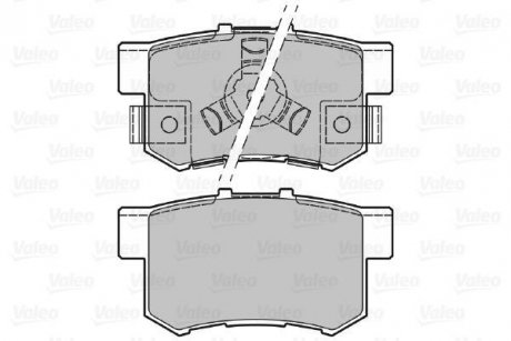 Гальмівні колодки, дискове гальмо (набір) Valeo 601043 (фото 1)
