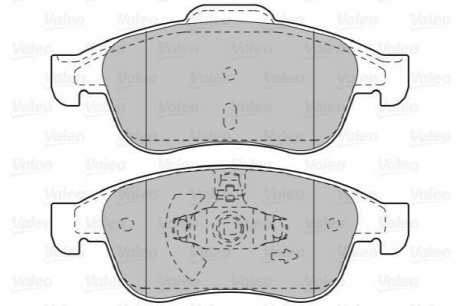 Гальмівні колодки, дискове гальмо (набір) Valeo 601045 (фото 1)