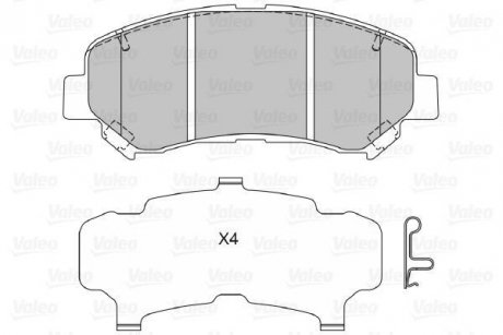 Гальмівні колодки, дискове гальмо (набір) Valeo 601067 (фото 1)