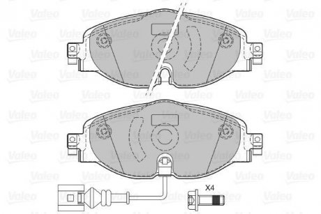 Дисковые тормозные колодки Valeo 601328 (фото 1)