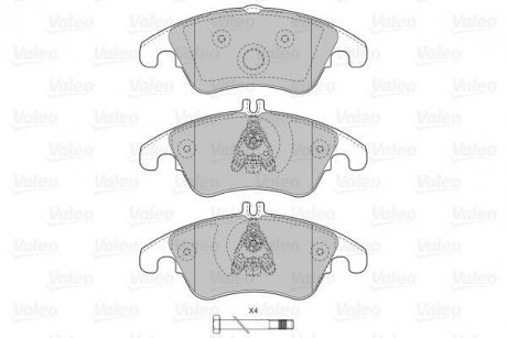 Гальмівні колодки (набір) Valeo 601388 (фото 1)
