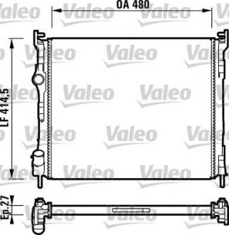 Радиатор, охолодження двигуна Valeo 732737 (фото 1)