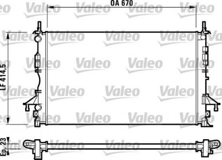 Радіатор, охолодження двигуна Valeo 732827 (фото 1)