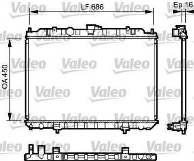 Радиатор охолодження двигуна Valeo 735063 (фото 1)