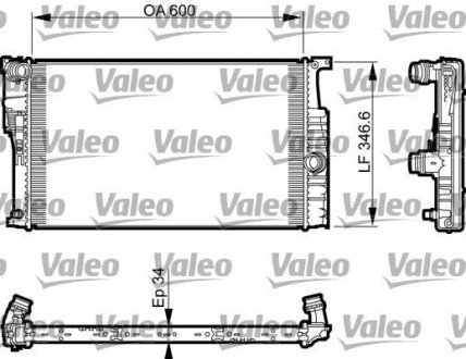 Радиатор, охолодження двигуна Valeo 735464 (фото 1)