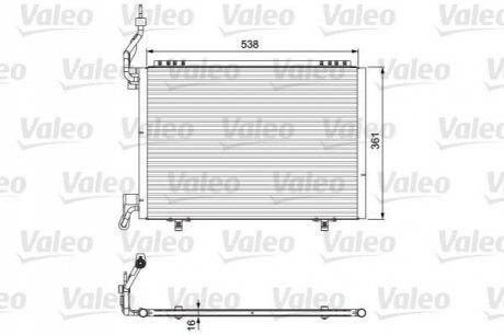 Конденсер кондиціонера Valeo 814075 (фото 1)