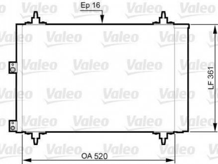 Радиатор кондиціонера Valeo 814080 (фото 1)