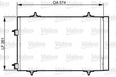 Радиатор кондиціонера (з осушувачем) Valeo 814365 (фото 1)