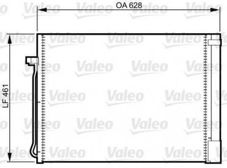 Радиатор кондиціонера (з осушувачем) Valeo 814367 (фото 1)