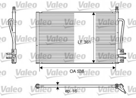 Радиатор кондиціонера Valeo 817664 (фото 1)