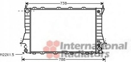 Радіатор охолодження двигуна AUDI 100/A6 26/8 AT 92-97 Van Wezel 03002084 (фото 1)