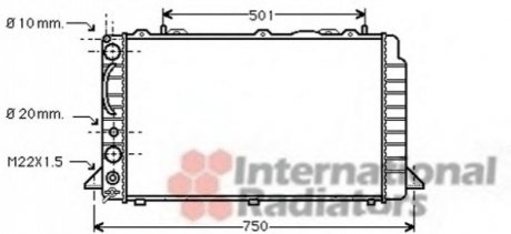 Радіатор охолодження AUDI 80 (вир-во) Van Wezel 03002089 (фото 1)