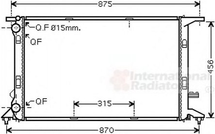 Радіатор охолодження AUDI 2.0 TFSi MT (вир-во) Van Wezel 03002292 (фото 1)