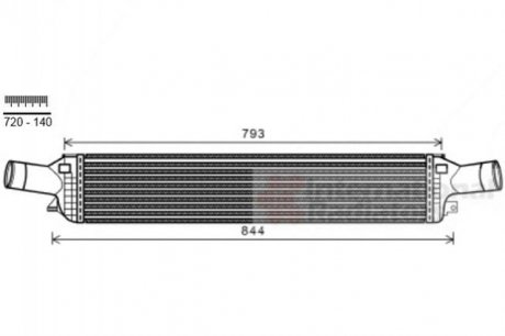 Радіатор інтеркулера Van Wezel 03004319 (фото 1)