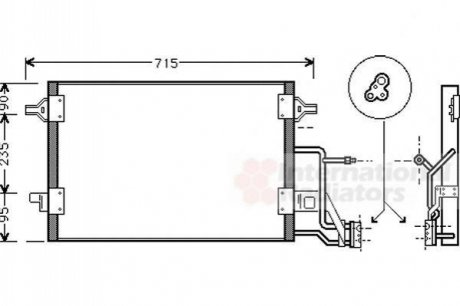 Радіатор кондиціонера A4/PASSAT 19TDI/25TDI 97- (вир-во) Van Wezel 03005173 (фото 1)