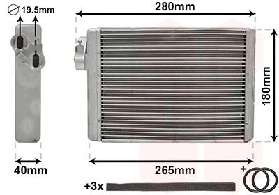 Радіатор пічки Audi A4/A5 07-15 Van Wezel 03006408 (фото 1)