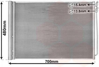 Радиатор кондиционера BMW F07/F10/F01 5/7 10- Van Wezel 06005370 (фото 1)