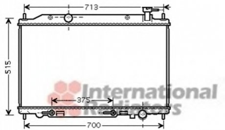 Радіатор охолодження MURANO 35i AT +-AC 03-(вир-во) Van Wezel 13002295 (фото 1)