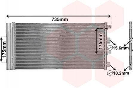 Конденсор кондиционера DUSTER 4/10 > 18 Van Wezel 15005004 (фото 1)